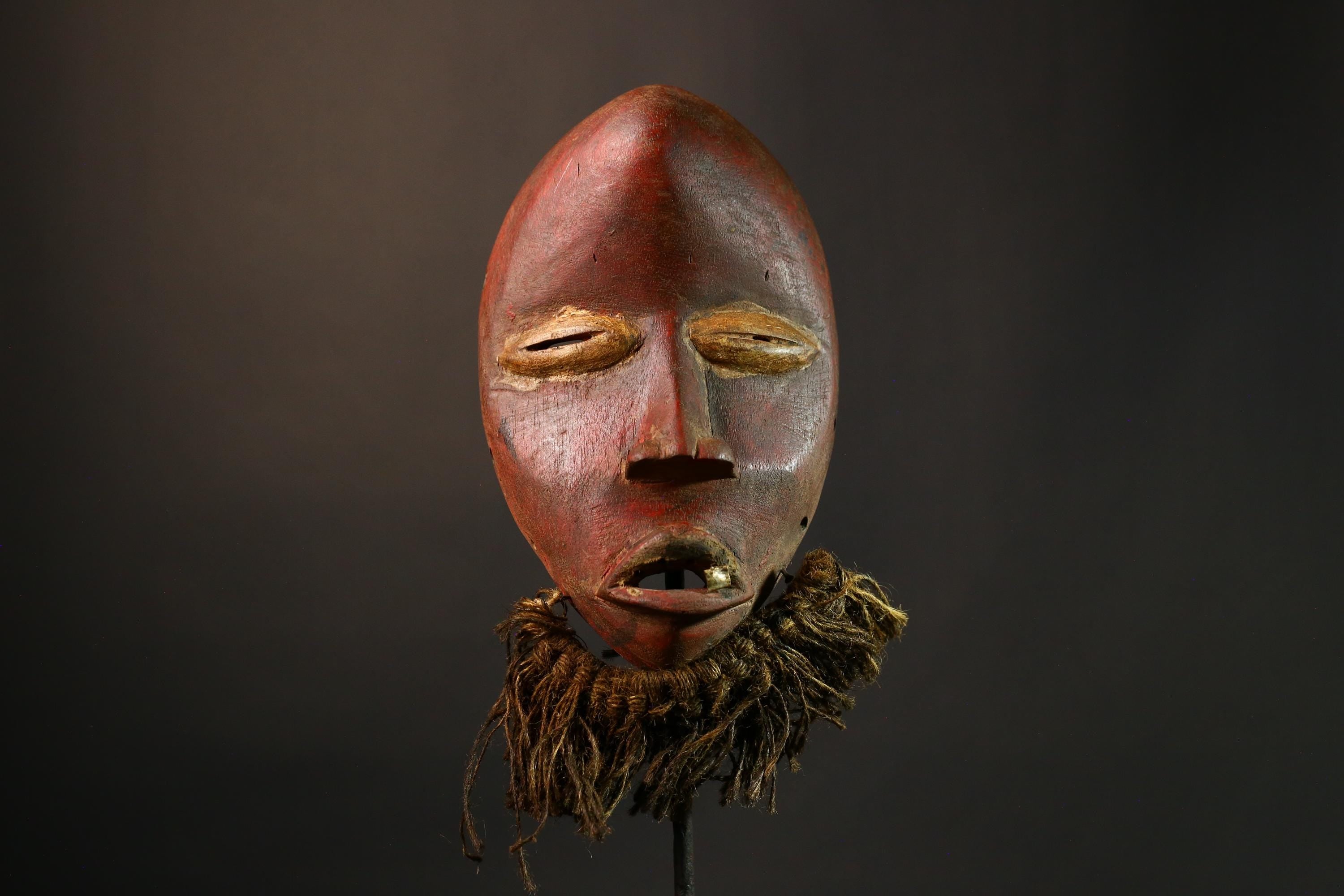 African masks Antique Tribal Masks, Vintage Hand-Carved Wood Gunyéya Face Mask Art, Unique Cultural Decor from Côte d'Ivoire-5130