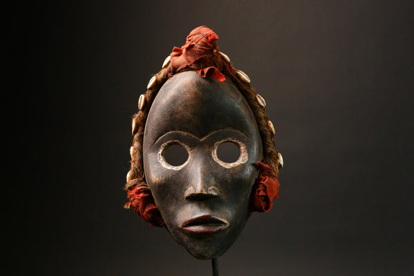 African Mask African Vintage Dan Kran Mask Hand-Carved Wooden Tribal Art Unique Decor Piece for Display Authentic African Sculpture - G1655