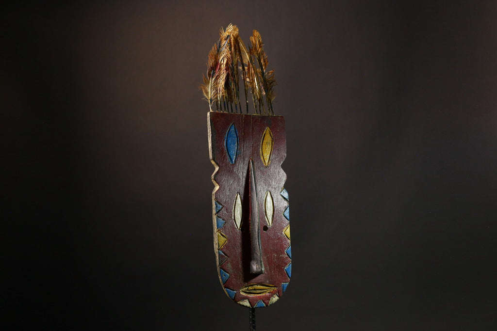 African Stunning Grebo Masks Tribal Art from the Coast, Unique Mask Decorative Piece, Handcrafted Cultural Home Decor Gift -G1955