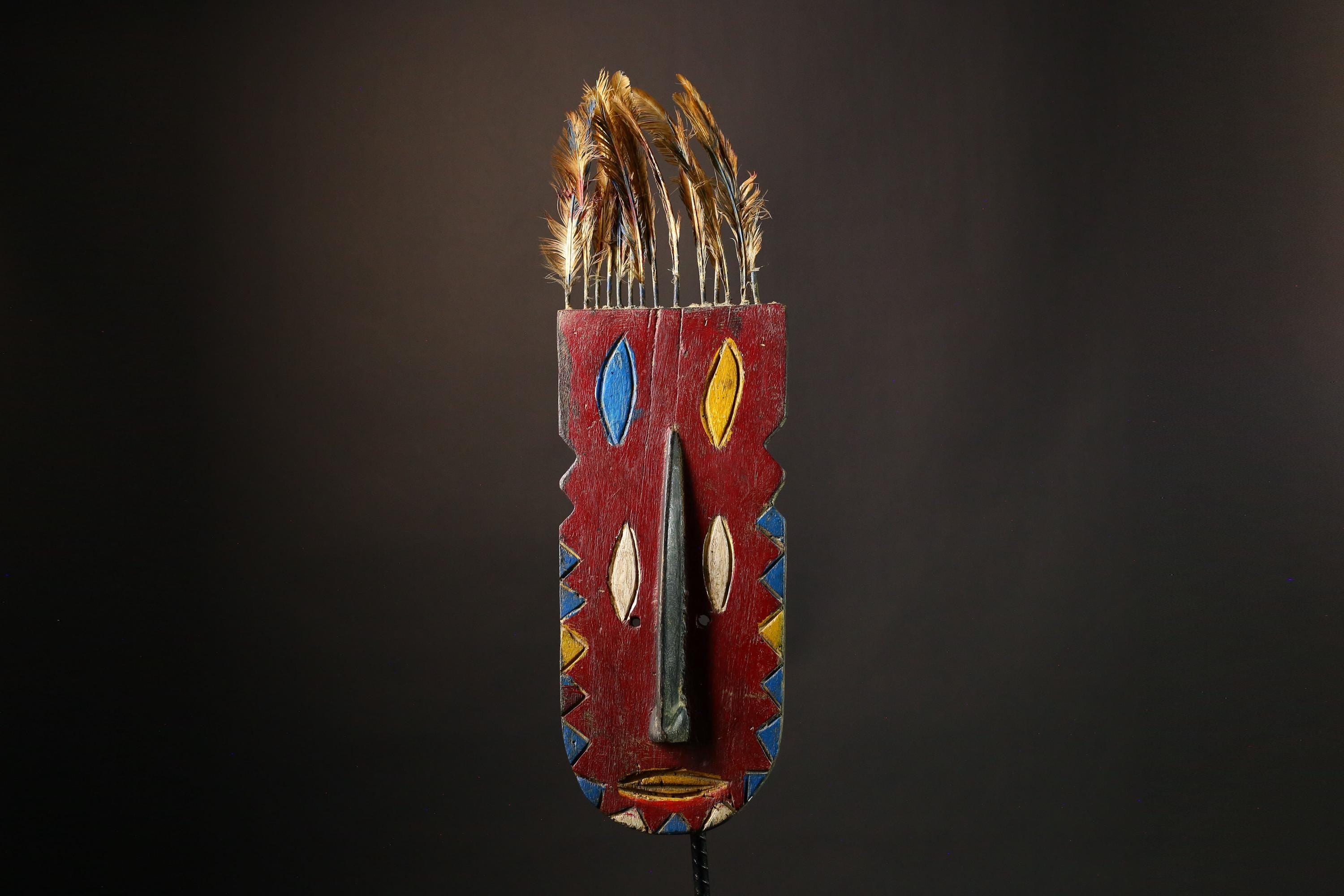 African Stunning Grebo Masks Tribal Art from the Coast, Unique Mask Decorative Piece, Handcrafted Cultural Home Decor Gift -G1955