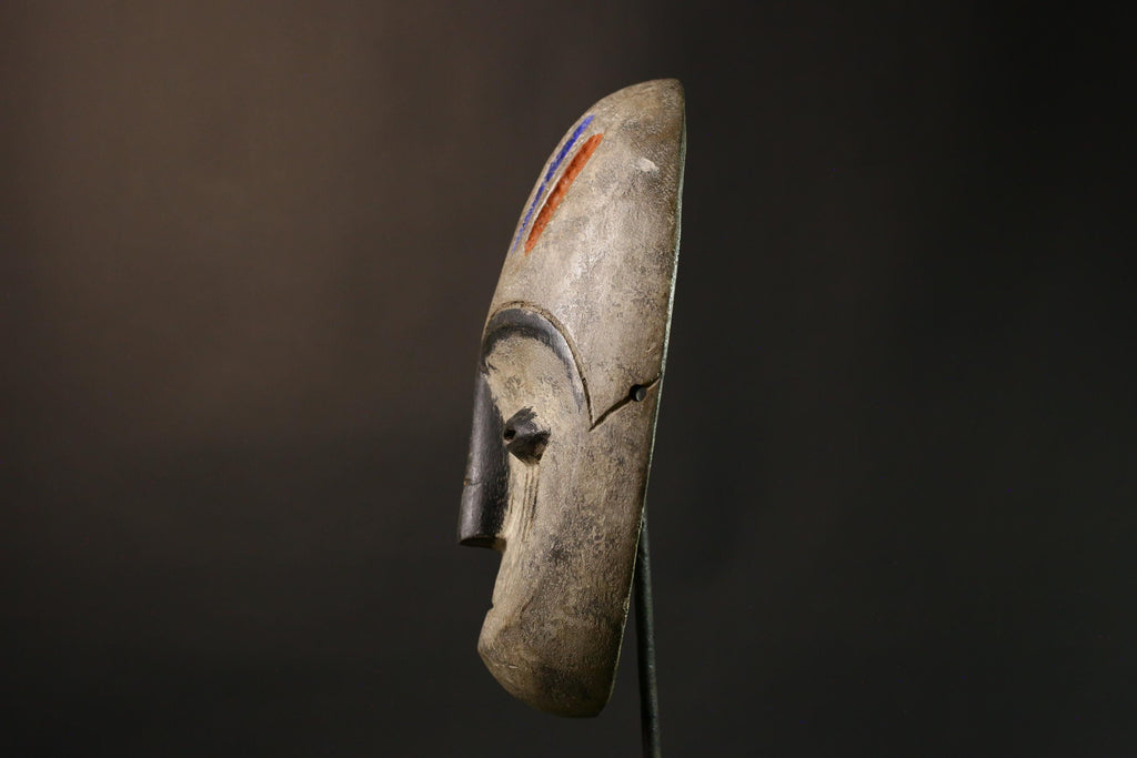 African Mask Hand-Carved Tribal Wood Wall Art Authentic Ethnic Decor Unique Home Accent  Boho Chic Cultural Artwork Gift-G1915