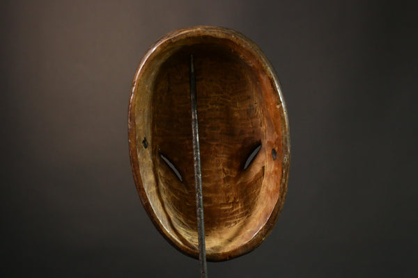 African Mask Authentic Tribal Mask Vintage Lega Bwami Hand-Carved Wood Unique Home Decor & Collectible Art Piece - G3542