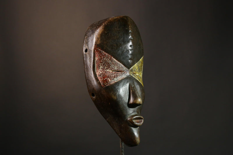 African Mask Authentic Lega Mask | Congo Bwami Cultural Art | Unique Home Décor | Handcrafted Wall Mask for Elegant Interiors - G3540