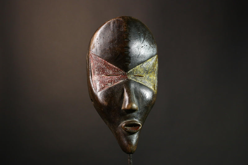 African Mask Authentic Lega Mask | Congo Bwami Cultural Art | Unique Home Décor | Handcrafted Wall Mask for Elegant Interiors - G3540