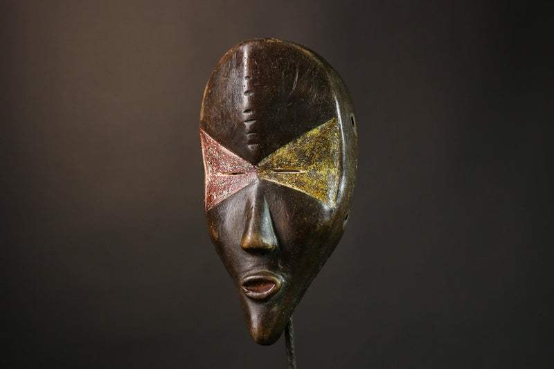 African Mask Authentic Lega Mask | Congo Bwami Cultural Art | Unique Home Décor | Handcrafted Wall Mask for Elegant Interiors - G3540