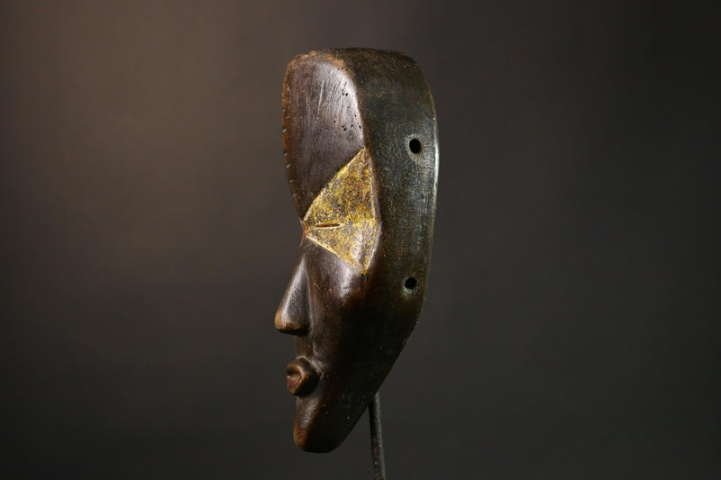 African Mask Authentic Lega Mask | Congo Bwami Cultural Art | Unique Home Décor | Handcrafted Wall Mask for Elegant Interiors - G3540