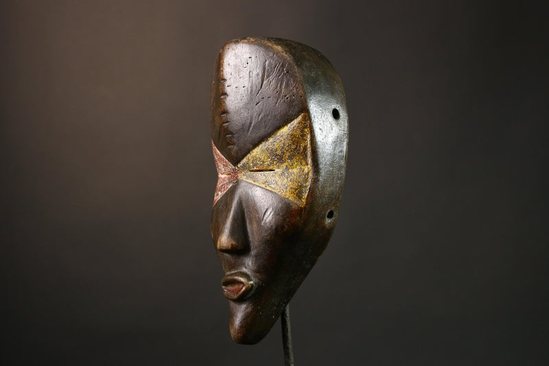 African Mask Authentic Lega Mask | Congo Bwami Cultural Art | Unique Home Décor | Handcrafted Wall Mask for Elegant Interiors - G3540