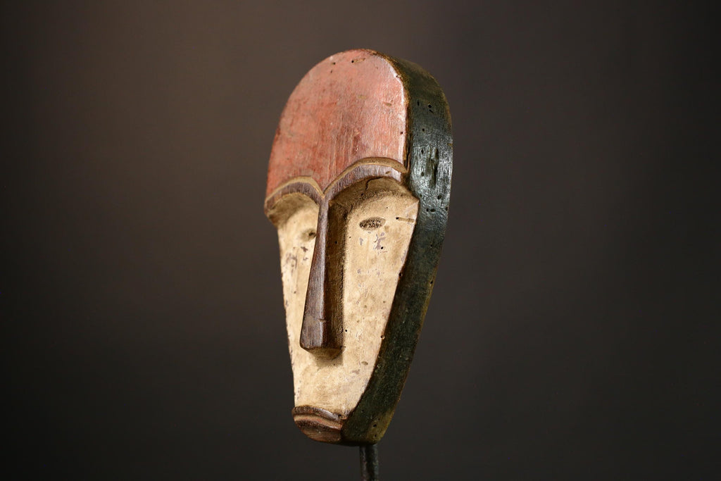 Handcrafted African Lega Mask | Unique Bwami Society Artwork | Stunning Congo Tribal Art Decor | Elegant Wall Hanging - G3539