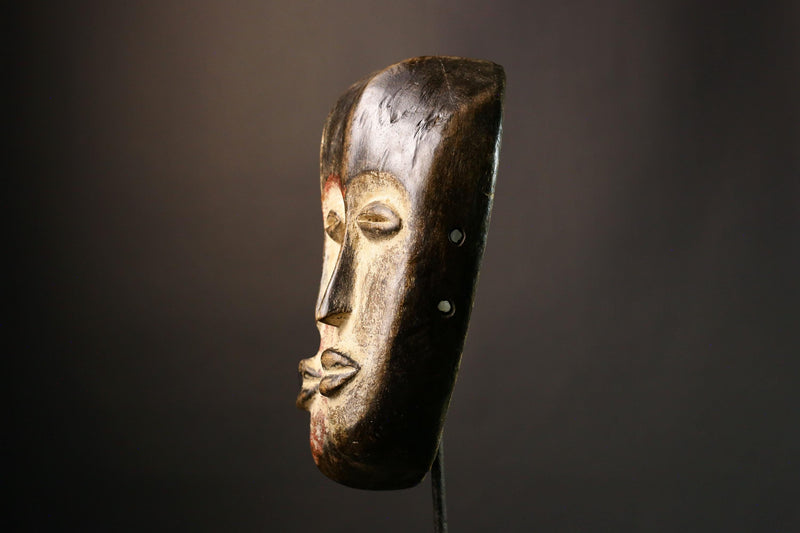 African Mask Three Faces Lega Mask | Authentic Congo Bwami Art | Handcrafted Decorative Piece | Unique Home Wall Decor - G3532