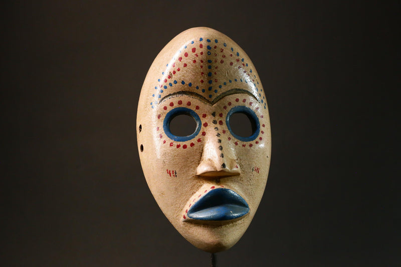 African Dan Mask Hand-Carved Wooden Art from Côte d'Ivoire Unique Tribal Decor Authentic African Artwork for Home Display - G3291