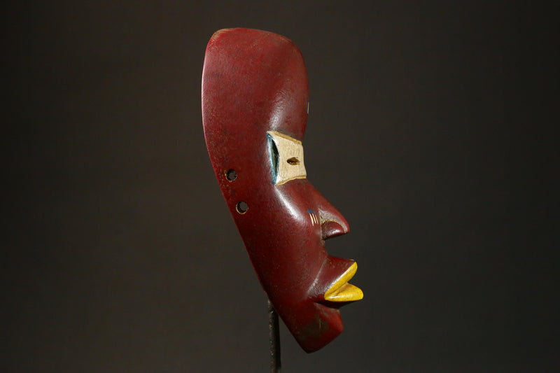 African Dan Mask Hand-Carved Wooden Art from Côte d'Ivoire Unique Tribal Decor Authentic African Artwork for Home Display - G3290