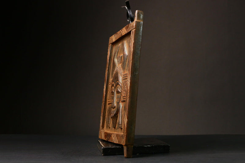 African Vintage Granary Door Hand-Carved Wooden Wall Art Authentic Decor Piece Unique Hanging Art for Home Display - G3283
