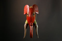 African Mask Tribal Elephant Mask | Babanki Tribe Cameroon Art | Guro Wall Decor Piece for Unique Home Decor - G3556