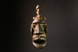 African Mask Dan Authentic African Tribal Wood Mask | Dan Déanglé Hand Carved Face Art | Unique Home Decor & Cultural Piece - G1713