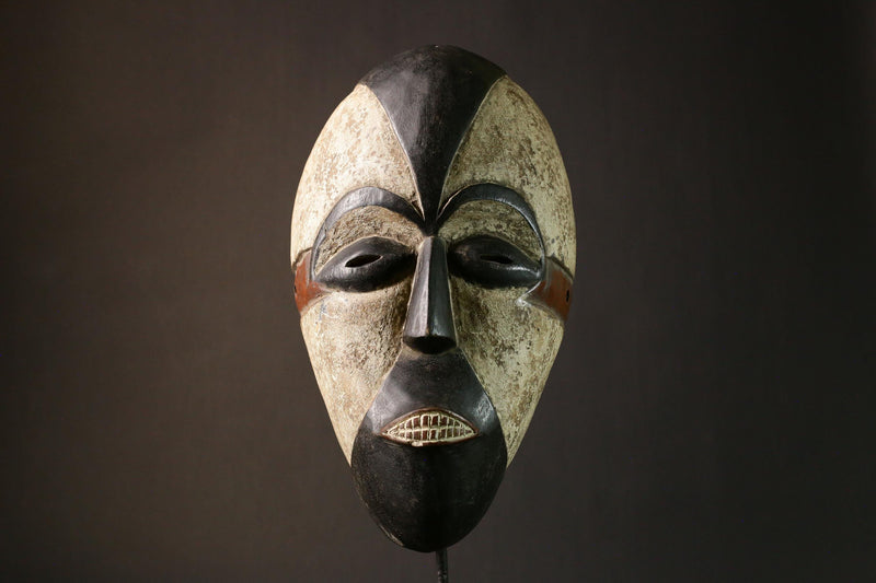 African Mask Authentic Nigerian Igbo Wood Carved Maiden Spirit Mask | Unique Tribal Art | Handcrafted Cultural Decor - G1702