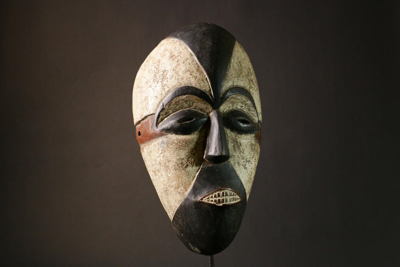 African Mask Authentic Nigerian Igbo Wood Carved Maiden Spirit Mask | Unique Tribal Art | Handcrafted Cultural Decor - G1702