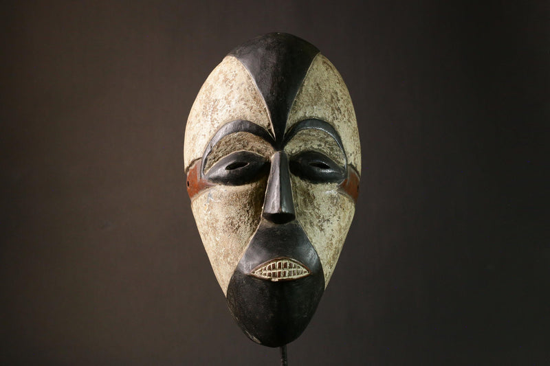 African Mask Authentic Nigerian Igbo Wood Carved Maiden Spirit Mask | Unique Tribal Art | Handcrafted Cultural Decor - G1702