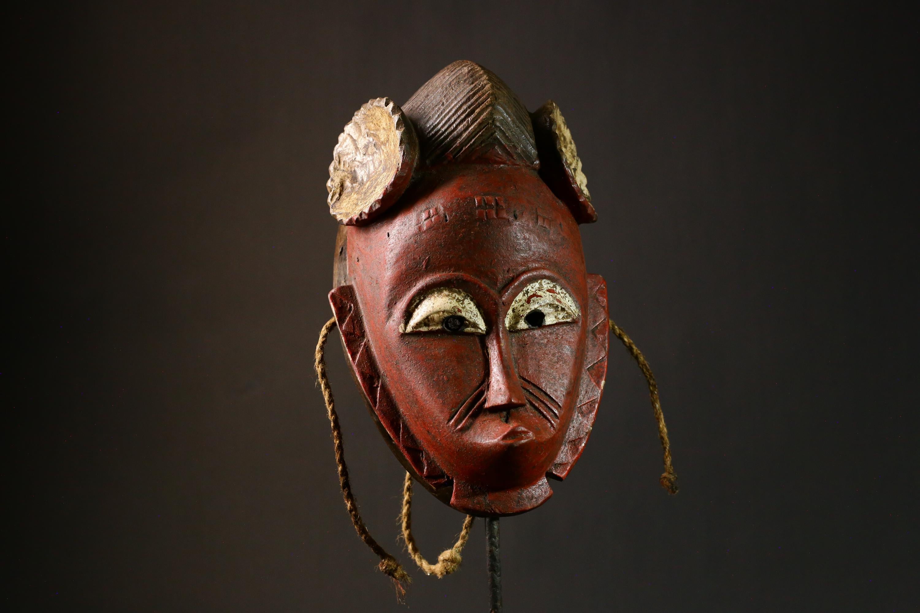 African Masks Authentic Antique Guro Mask | Vintage Carved Wood Tribal Face | Unique Wall Art Decor | Handcrafted Cultural Piece - 8054