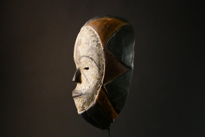 African Mask | Igbo Gabon Wall Hanging | Primitive Collectibles | Unique Home Decor | Handcrafted Cultural Art - G1686