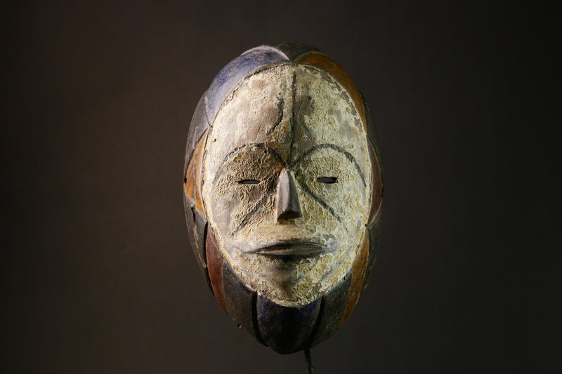 African Mask | Igbo Gabon Wall Hanging | Primitive Collectibles | Unique Home Decor | Handcrafted Cultural Art - G1686