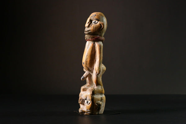 African Nkisi N'kondi Figure Handcrafted Wood Power Figure Voodoo Doll-G3307