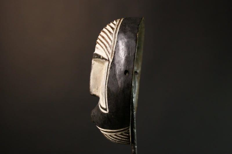 Authentic African Antique Luba Mask from Congo - Unique Tribal Collectible Sculpture Mask for Home Decor and Cultural Appreciation-G3571