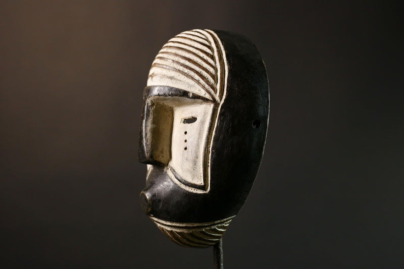 Authentic African Antique Luba Mask from Congo - Unique Tribal Collectible Sculpture Mask for Home Decor and Cultural Appreciation-G3571