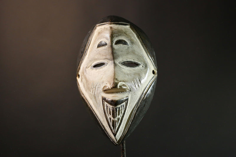 African Ibo Okoroshi Oma Water Spirit Wood Mask from Nigeria - Authentic Tribal Art for Unique Home Decor and Cultural Enrichment-G3570