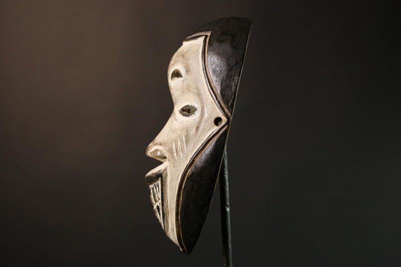 African Ibo Okoroshi Oma Water Spirit Wood Mask from Nigeria - Authentic Tribal Art for Unique Home Decor and Cultural Enrichment-G3570