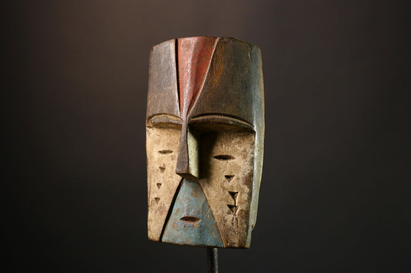 African Rare Large African Mask Superb Old Mitsogo Tsogho Wood Art from Gabon Unique Collectible Decor G3565