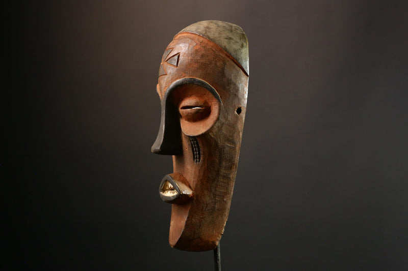 African Early Fang Mask Tribal Art from Cameroon/Gabon Handcrafted Wooden Wall Decor Rare Collectible Ethnic Piece Cultural Artifact -G3561