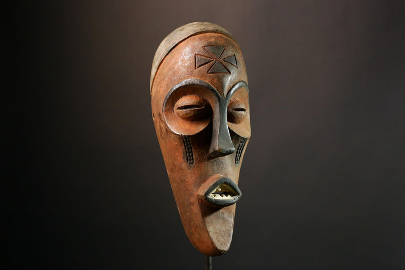 African Early Fang Mask Tribal Art from Cameroon/Gabon Handcrafted Wooden Wall Decor Rare Collectible Ethnic Piece Cultural Artifact -G3561