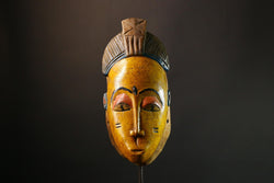 Africa Antique Wood Mask Handcrafted Beautiful Guro Art Rare Collectible Tribal Mask Authentic Ethnic Wall Decor Unique Cultural Piece-G3560