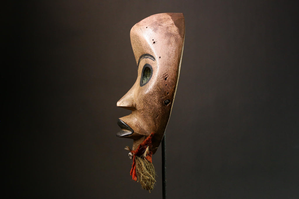 African Passport Mask | Hand-Carved Wooden Decor from Liberia | Unique Wall Art | Authentic Tribal Sculpture | G3325