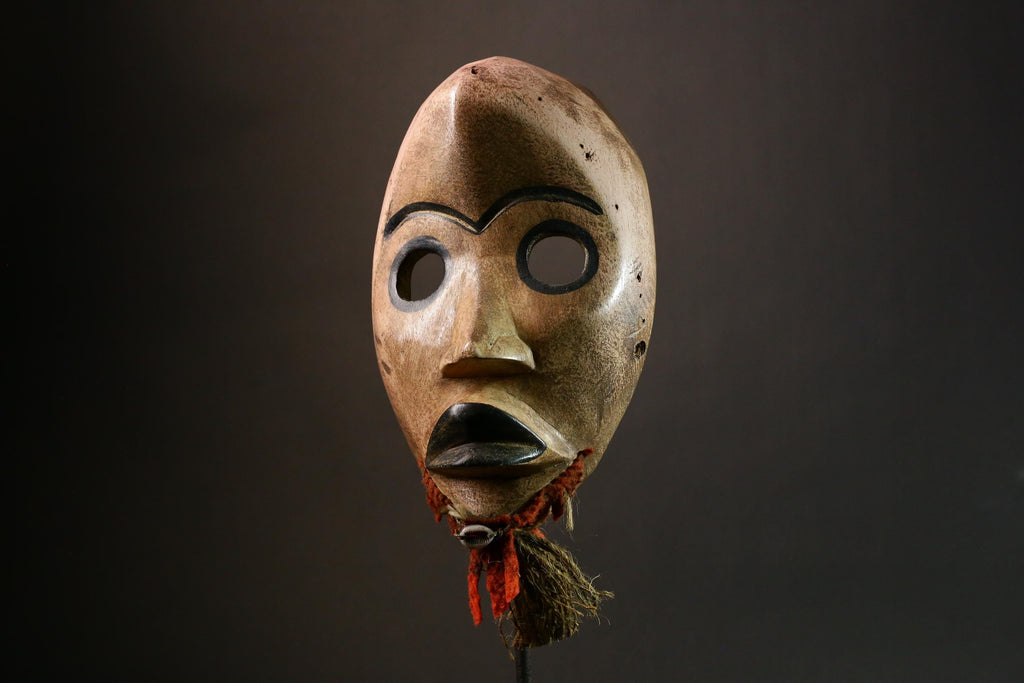African Passport Mask | Hand-Carved Wooden Decor from Liberia | Unique Wall Art | Authentic Tribal Sculpture | G3325