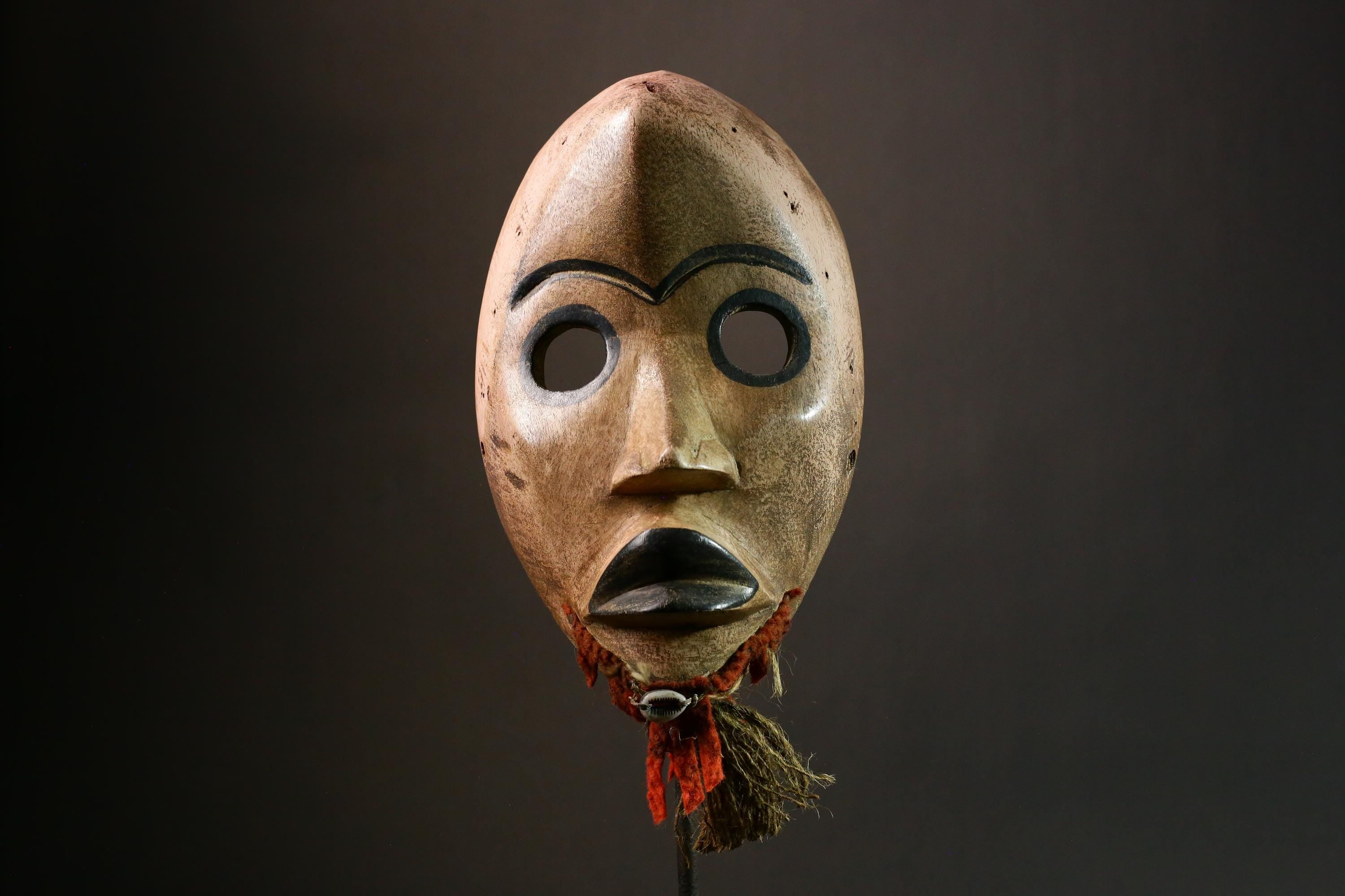African Passport Mask | Hand-Carved Wooden Decor from Liberia | Unique Wall Art | Authentic Tribal Sculpture | G3325