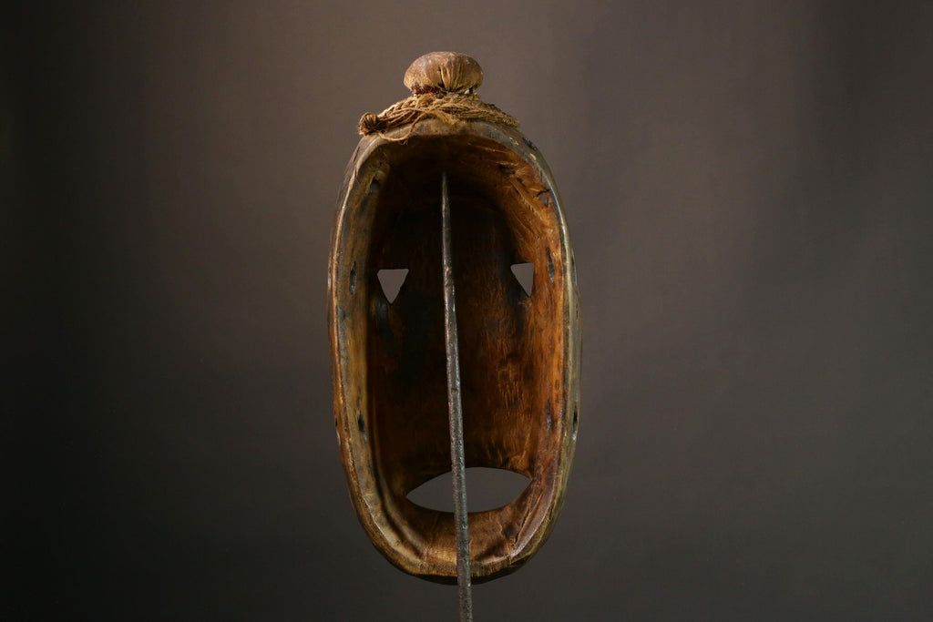 African Mask Unique Large Dan Maou Mask Antique Tribal Wall Art for Exotic Home Decor - Statement Piece for Living Room or Display-G1578