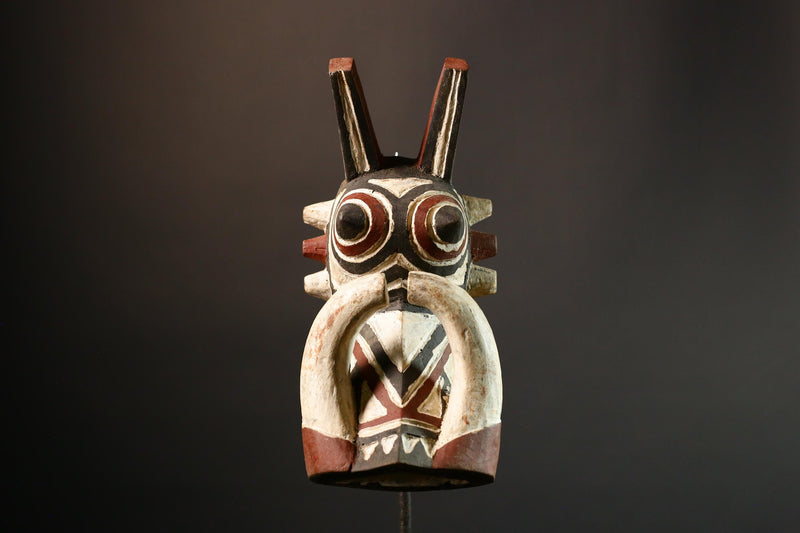 African Decorative Warthog Mask - Authentic Nunuma Mask from Burkina Faso - Handcrafted Collectible Art for Home Decor and Cultural -G1525