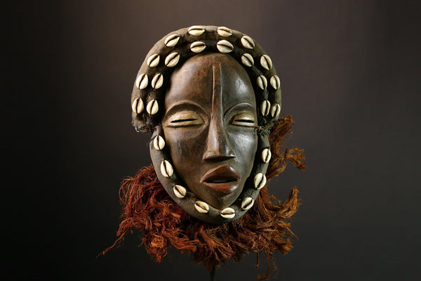 African Mask Hand Carved Wall Hanging - Unique Deangle Dan Mask Art for Home Decor - Ethnic Masterpiece for Cultural Enthusiasts -G1416