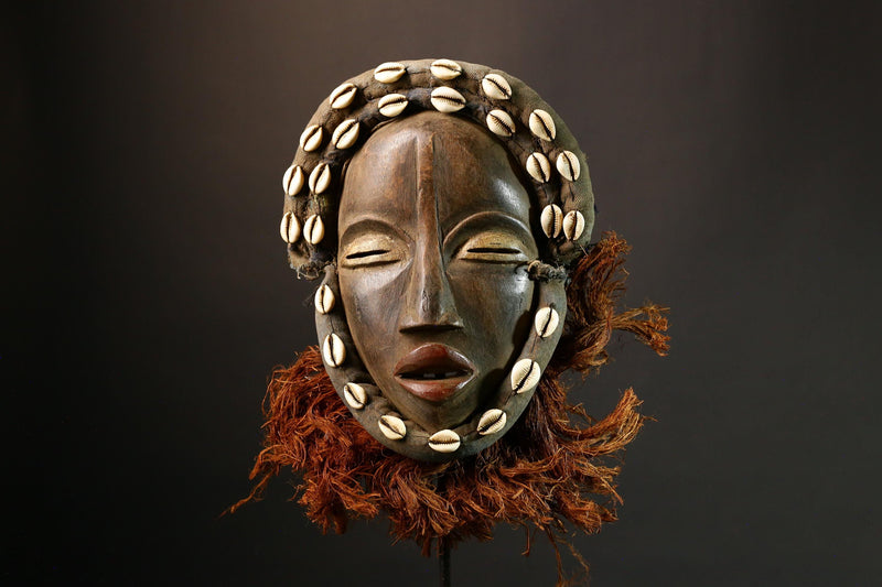 African Mask Hand Carved Wall Hanging - Unique Deangle Dan Mask Art for Home Decor - Ethnic Masterpiece for Cultural Enthusiasts -G1416