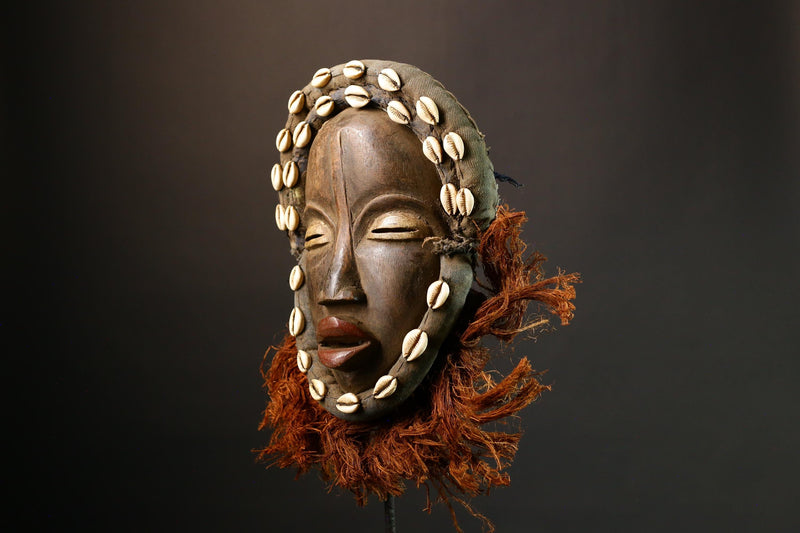 African Mask Hand Carved Wall Hanging - Unique Deangle Dan Mask Art for Home Decor - Ethnic Masterpiece for Cultural Enthusiasts -G1416