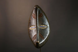 Authentic African Mask Faces - Lega Mask from Lengola Tribe of DR Congo - Primitive Tribal Art - Unique Cultural Décor Piece -G3582