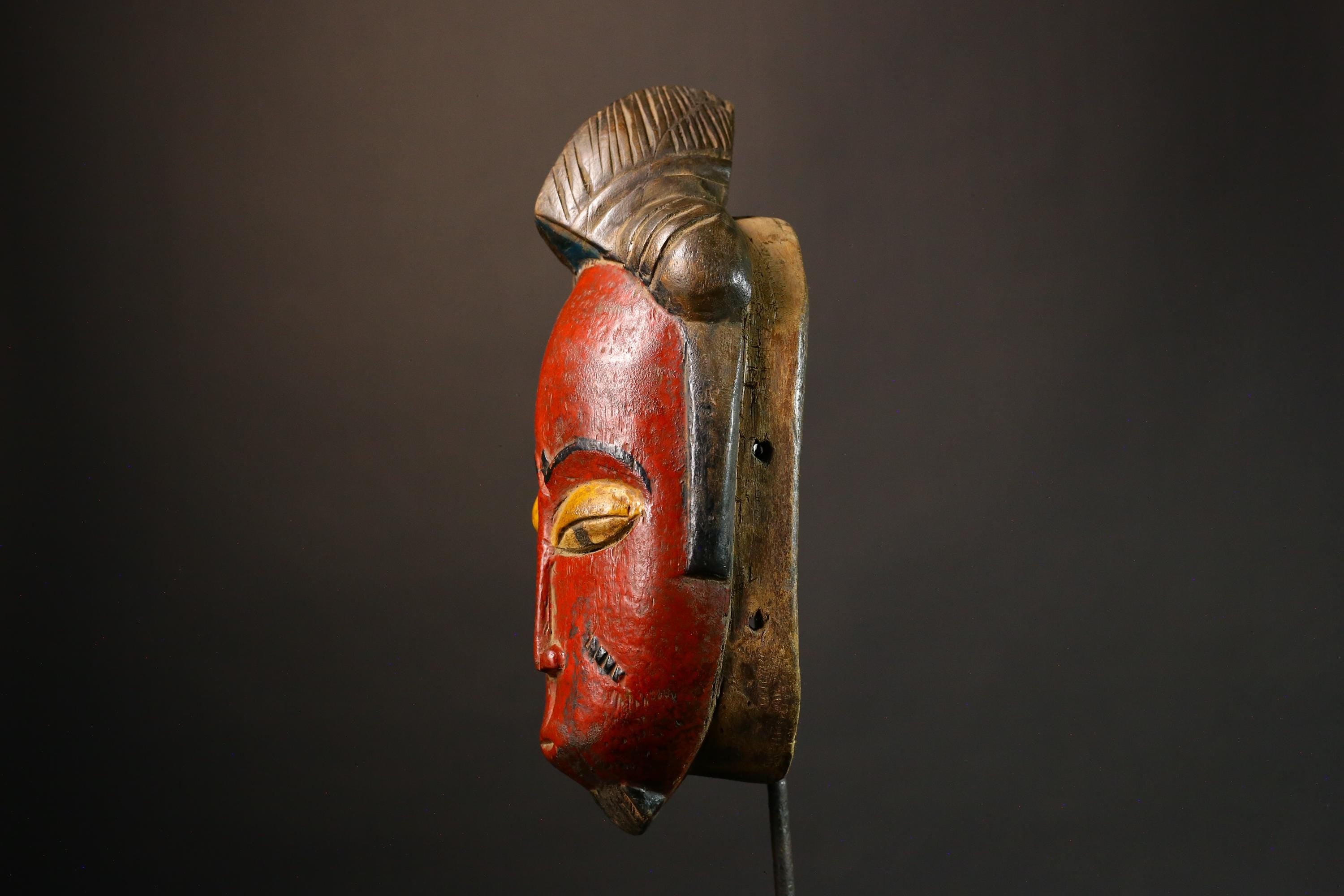 African Mask Authentic  Tribal Guro Face Mask | Hand-Carved Wooden Wall Art | Unique Decorative Mask for Home Decor - G3574