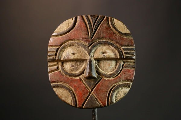 Vintage African Ibibio Eket Moon Mask - Authentic Tribal Face Art - Unique Wall Décor - Handmade Cultural Home Accent Piece- G3573