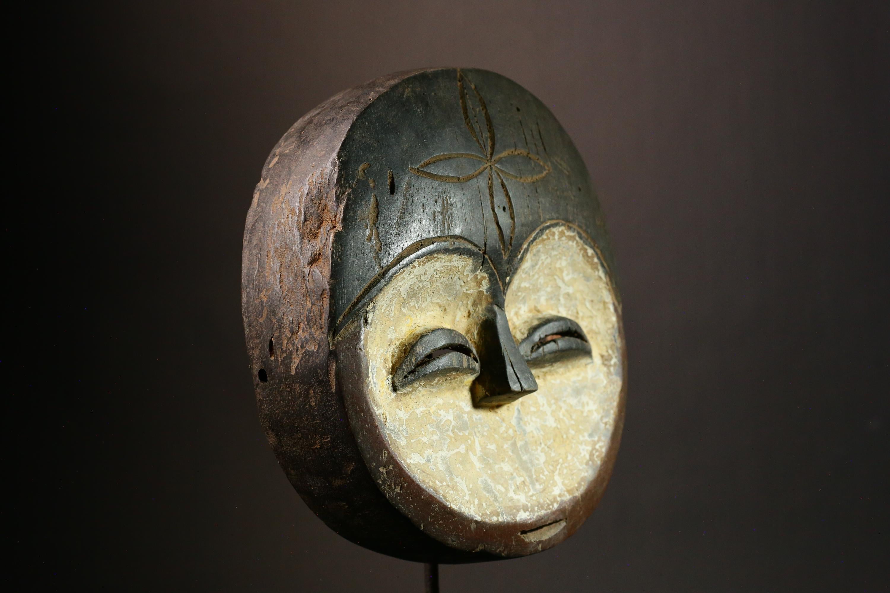 African Masks Authentic Congo Bwami Art African Lega Mask Intricate Tribal Decor Unique Wall Art Cultural Heritage Home Decor - G1746