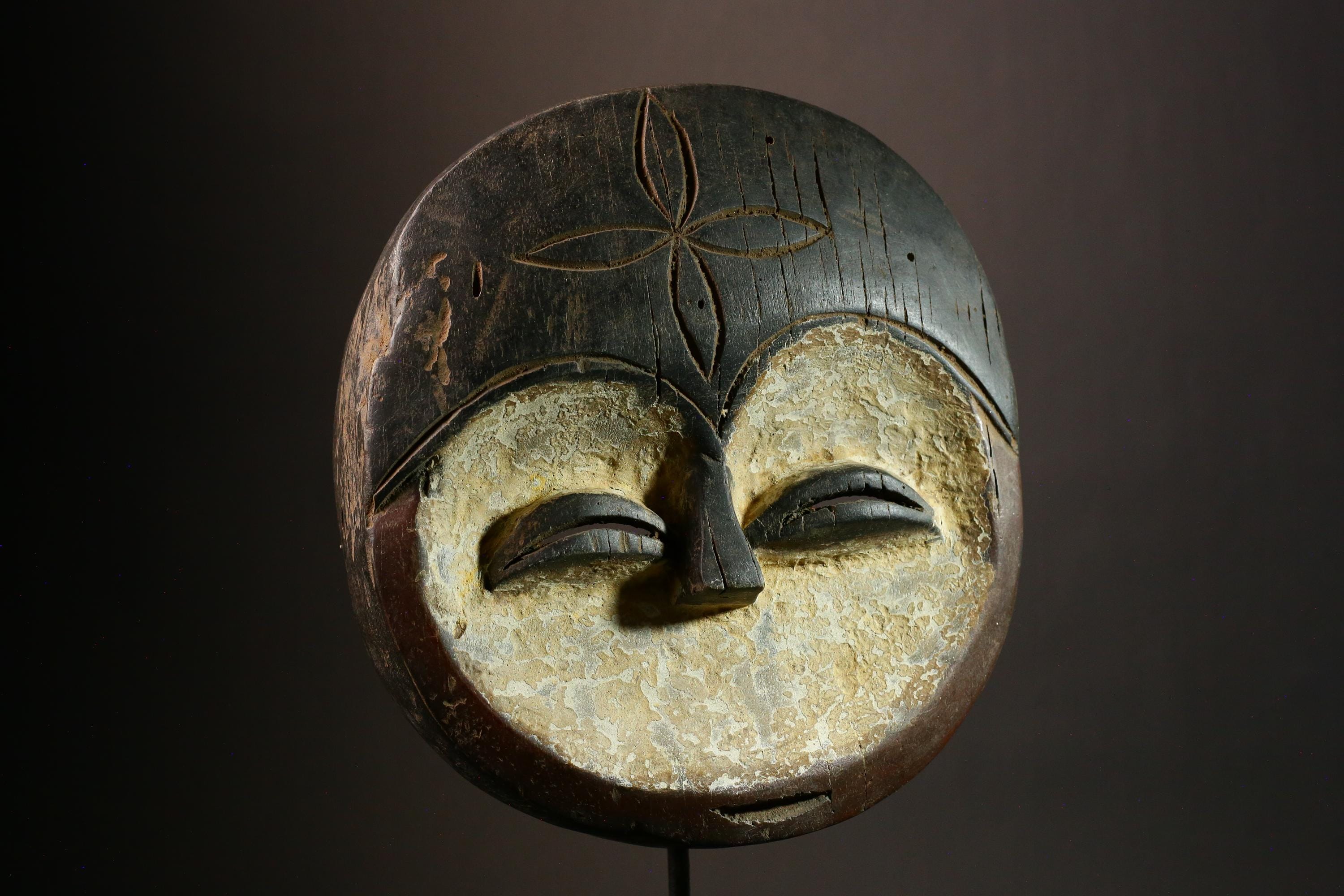 African Masks Authentic Congo Bwami Art African Lega Mask Intricate Tribal Decor Unique Wall Art Cultural Heritage Home Decor - G1746