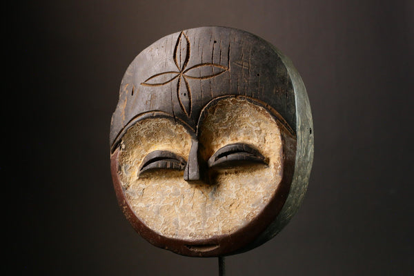 African Masks Authentic Congo Bwami Art African Lega Mask Intricate Tribal Decor Unique Wall Art Cultural Heritage Home Decor - G1746