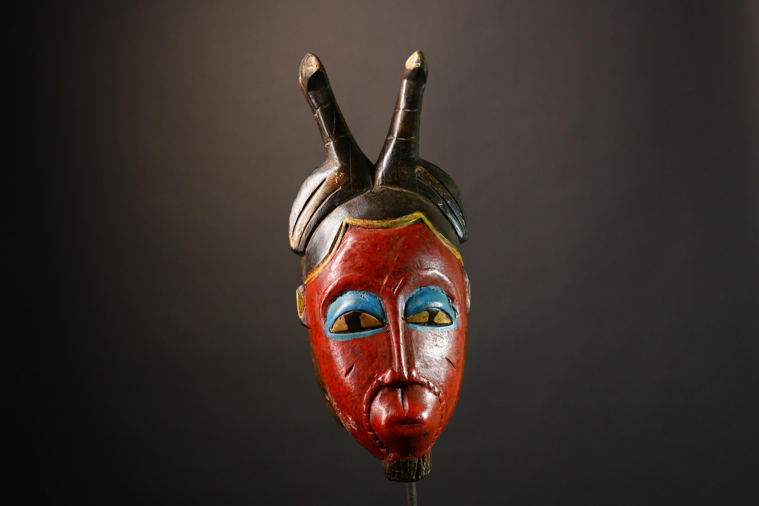 African Antique Wood Mask Beautiful Handcrafted Guro Art Unique Tribal Wall Hanging Ethnic Home Accent Decor Rare Cultural Artifact- G3591