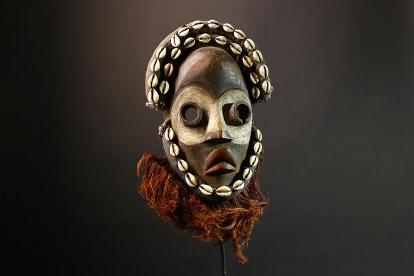 African Hand Carved Dan Kran Mask by Dan Zapkei Unique Collectible Tribal Art for Home Decor and Cultural Enthusiasts-G1402