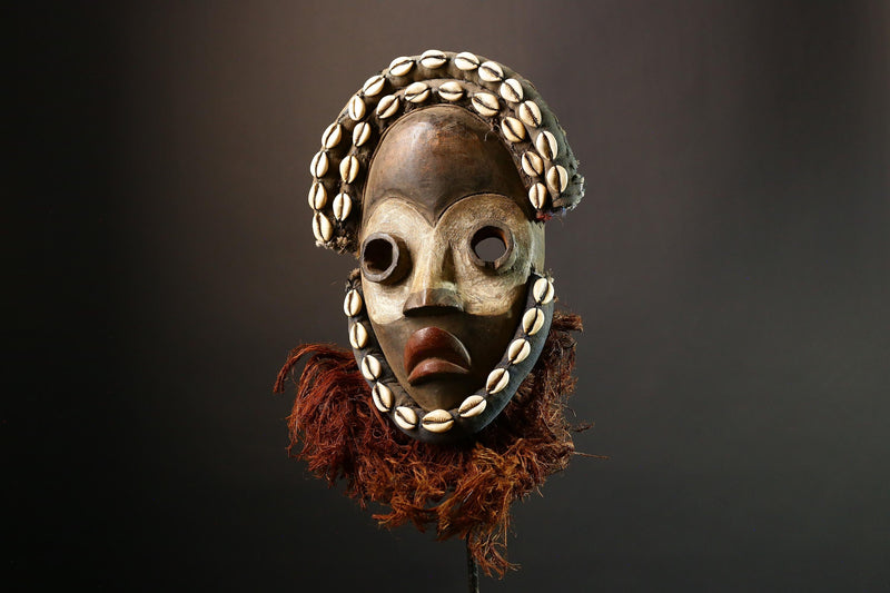 African Hand Carved Dan Kran Mask by Dan Zapkei Unique Collectible Tribal Art for Home Decor and Cultural Enthusiasts-G1402